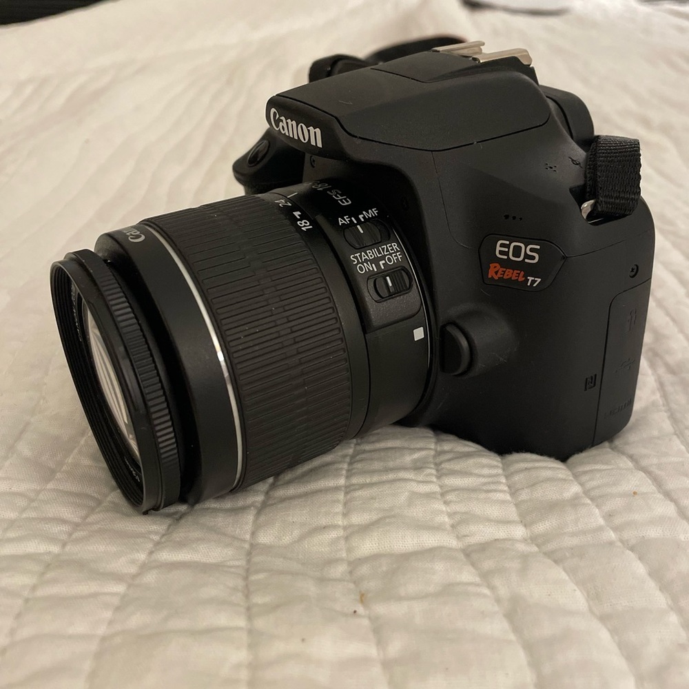 Canon EOS Rebel T7 DSLR Two Lens Kit with EF-S 18-55mm and EF 75-300mm Lenses